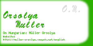 orsolya muller business card