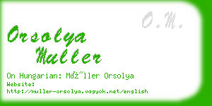 orsolya muller business card